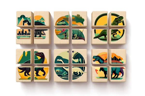 Dinosaur jigsaw puzzles.