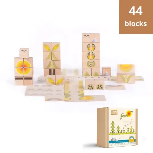 coloured wooden blocks GAIA 44 elements