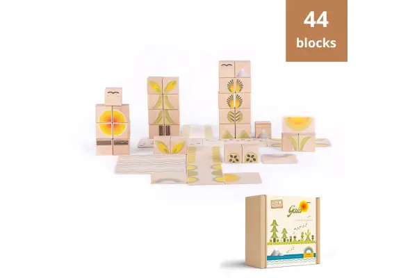 coloured wooden blocks GAIA 44 elements