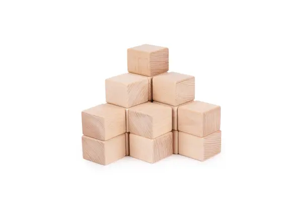 Wooden blocks for stacking tower