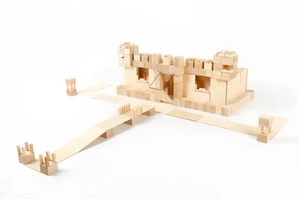 castle bulit from wooden blocks