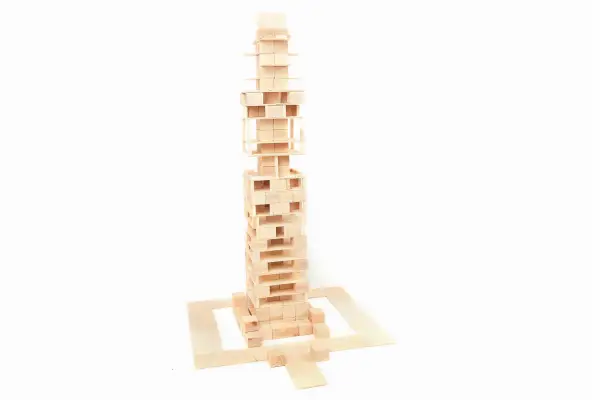 wooden blocks tower