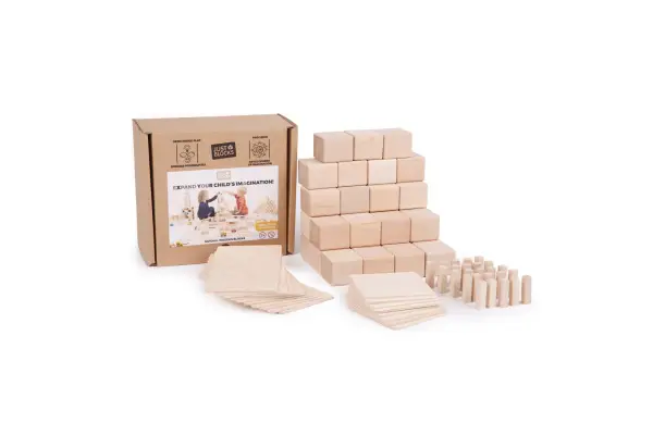 Natürliche Holzbausteine 68 pcs