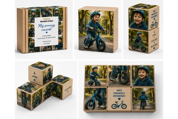 Personalized Wooden Cube Photo Puzzle