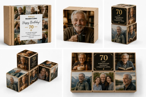 Personalized Wooden Cube Photo Puzzle