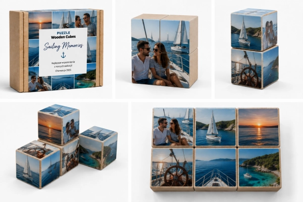 Personalized Wooden Cube Photo Puzzle