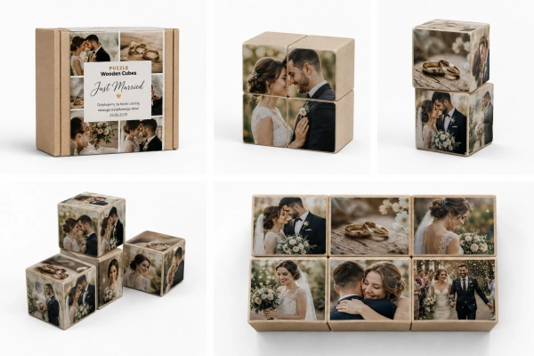Personalized Wooden Cube Photo Puzzle
